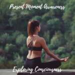 Woman meditating outdoors for mindfulness and relaxation.