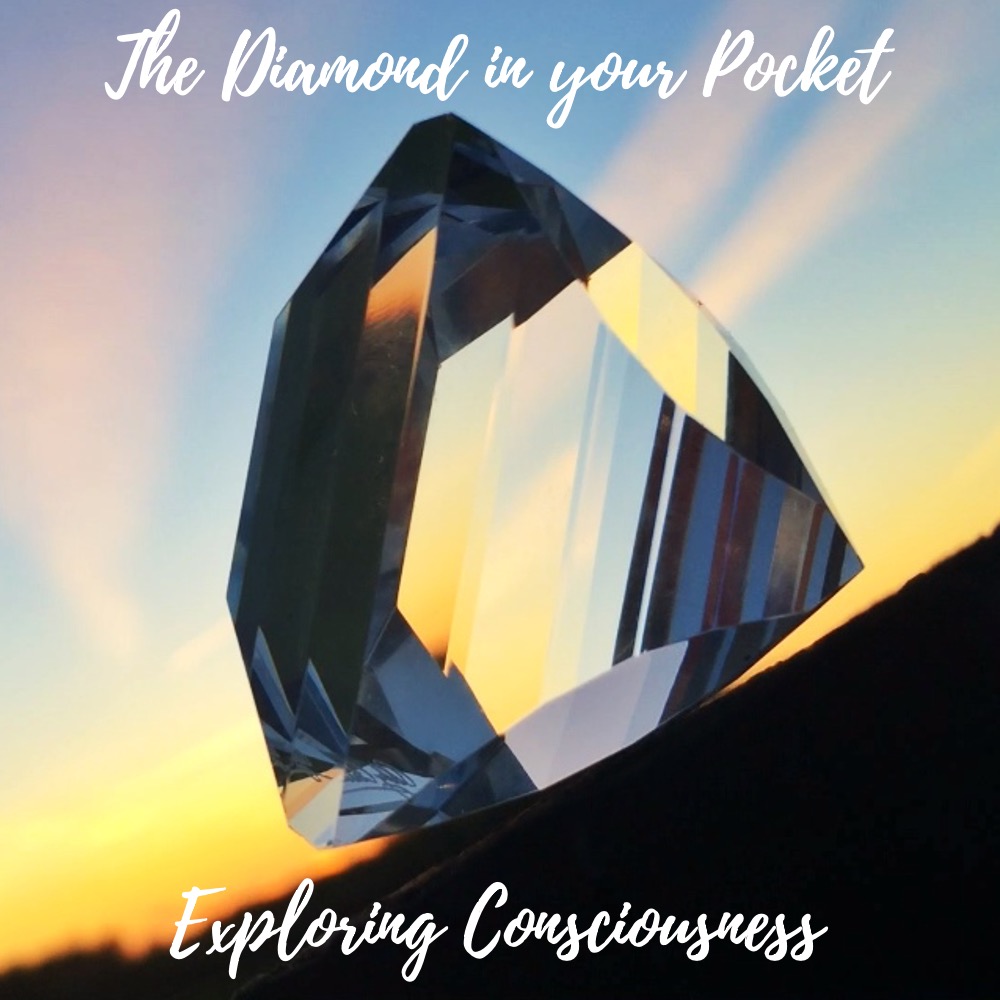 Diamond against a sunset sky: Exploring Consciousness.