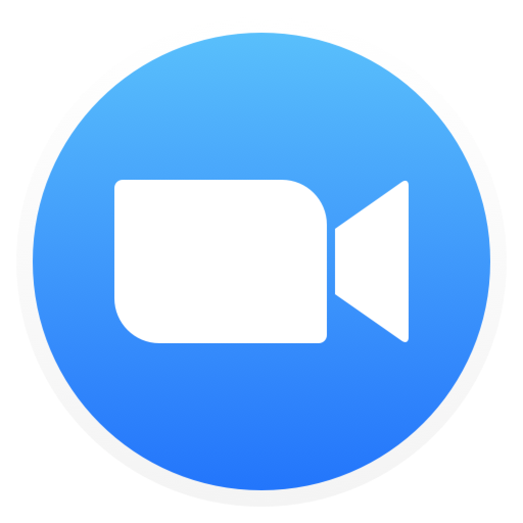 Zoom app icon: White camera on blue